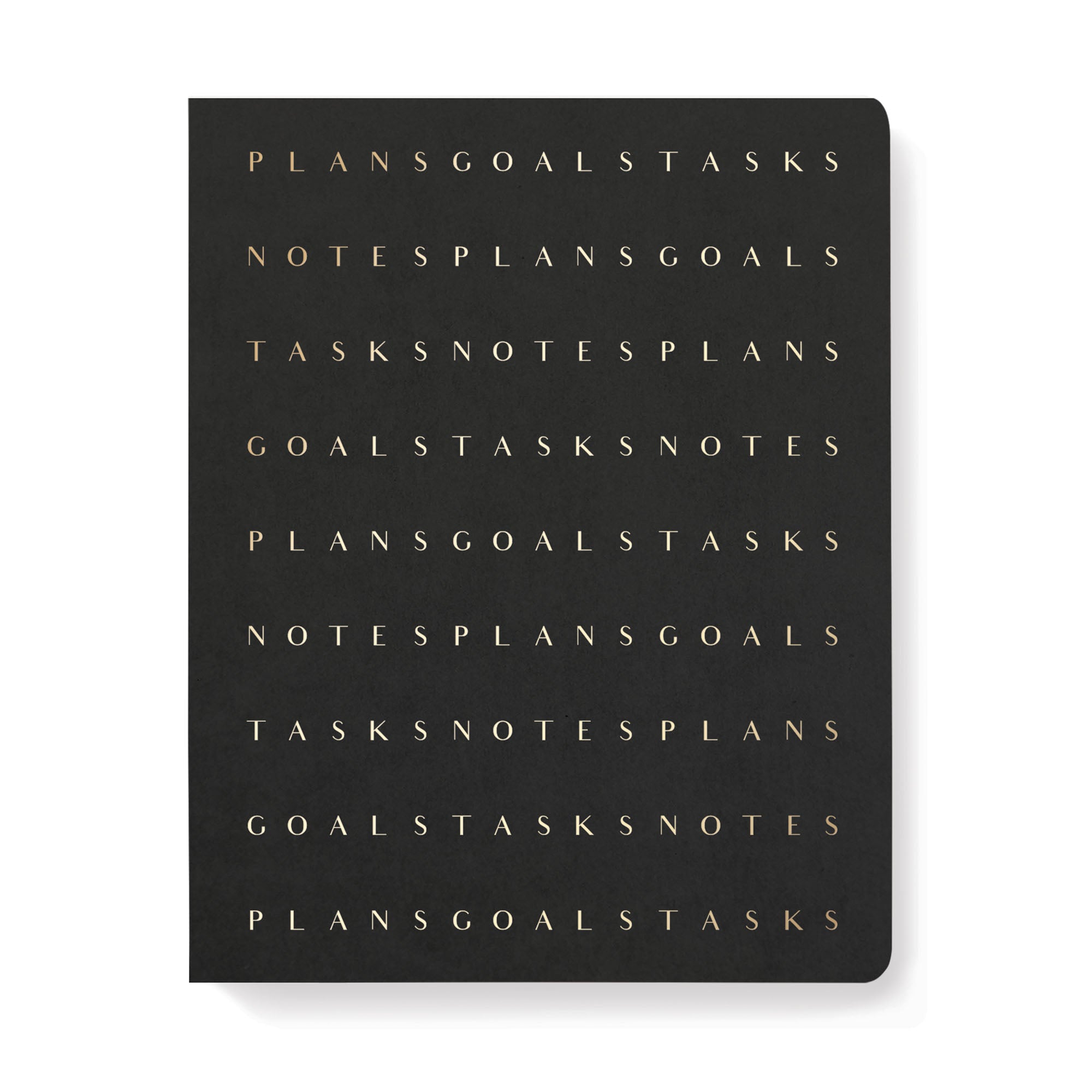 Se Letter Flow Black Signature Non-Dated Weekly Planner Notebook