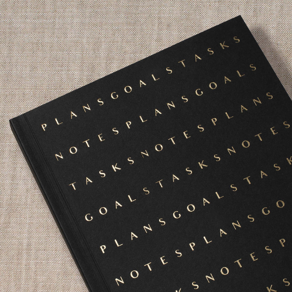 Se Letter Flow Black Signature Non-Dated Weekly Planner Notebook