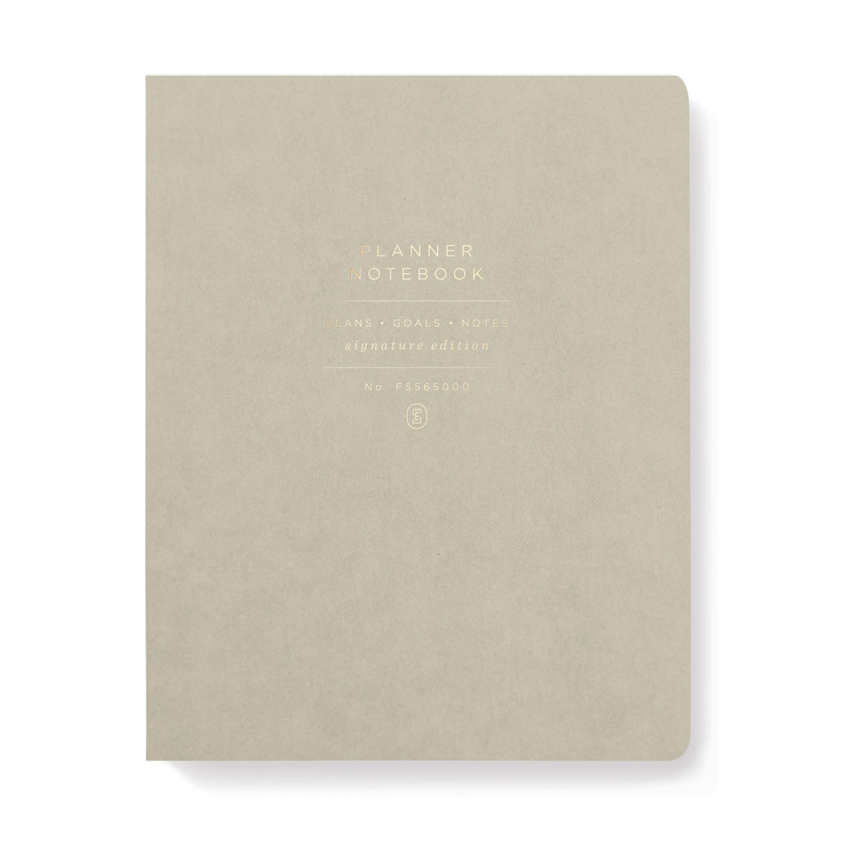 Standard Grey Signature Non-Dated Weekly Planner Notebook