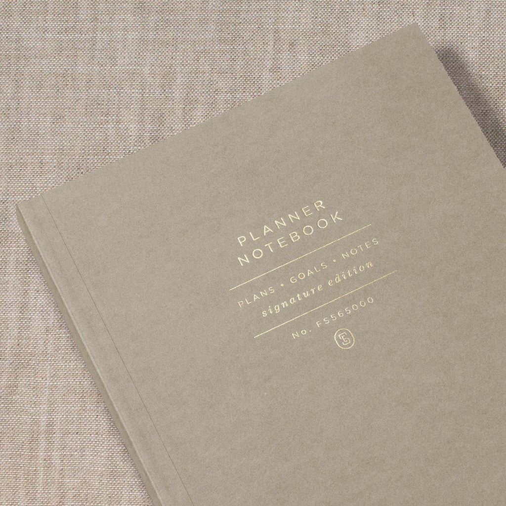 Standard Grey Signature Non-Dated Weekly Planner Notebook