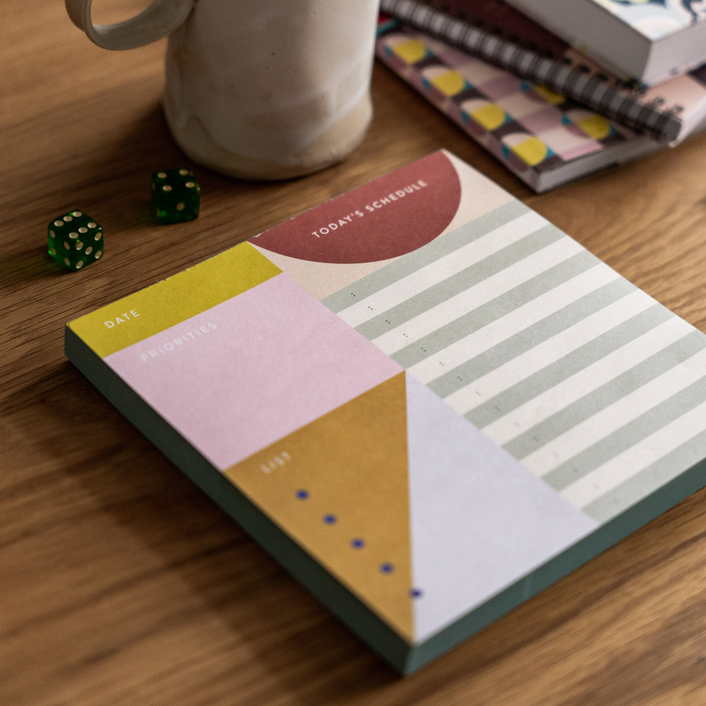 Color Block Square Desk Pad