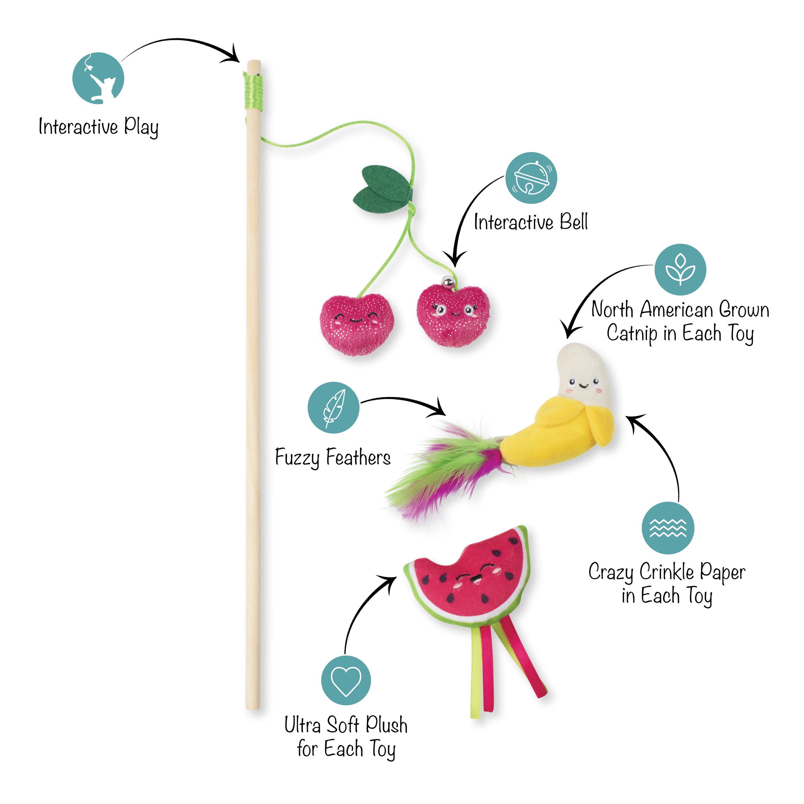 The Sweetest Bunch 3pc Cat Toy Set