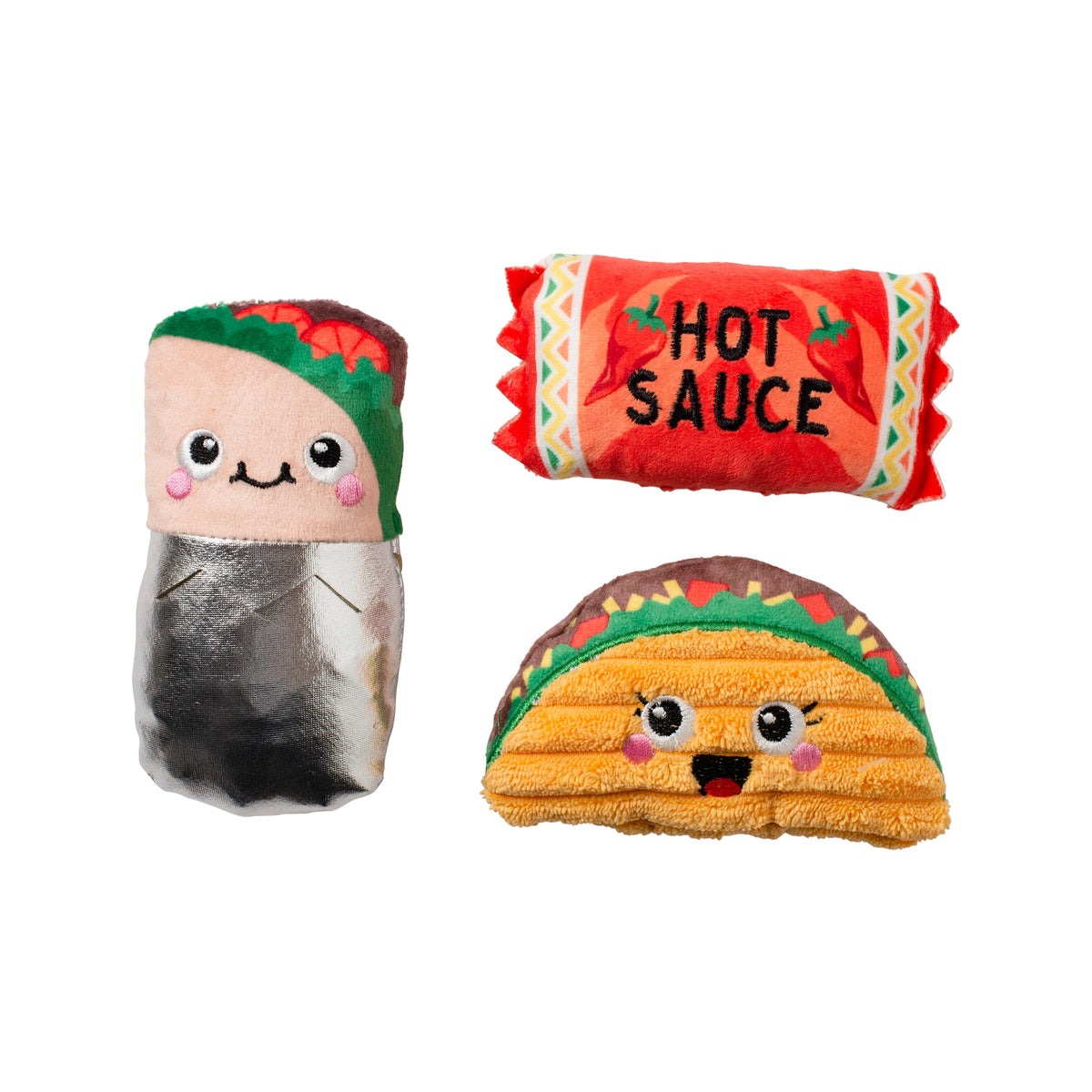 I Got The Hots For You 3pc Mini Plush Dog Toy Set