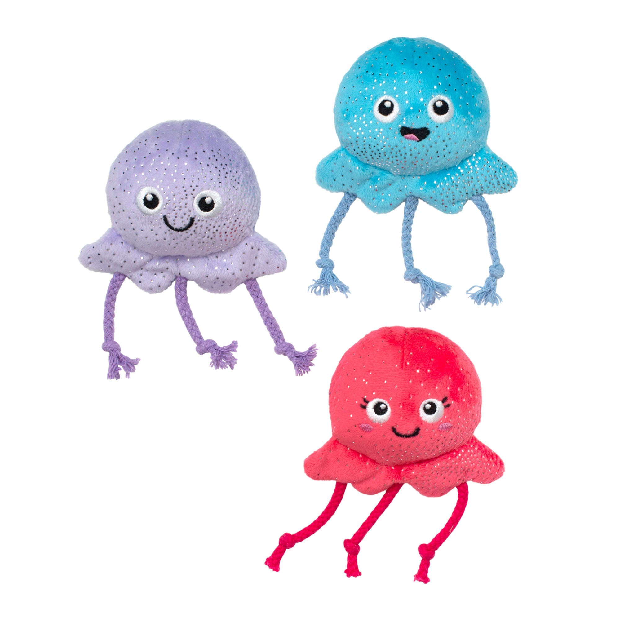 Too Tenta-Cool 3pc Mini Plush Dog Toy Set
