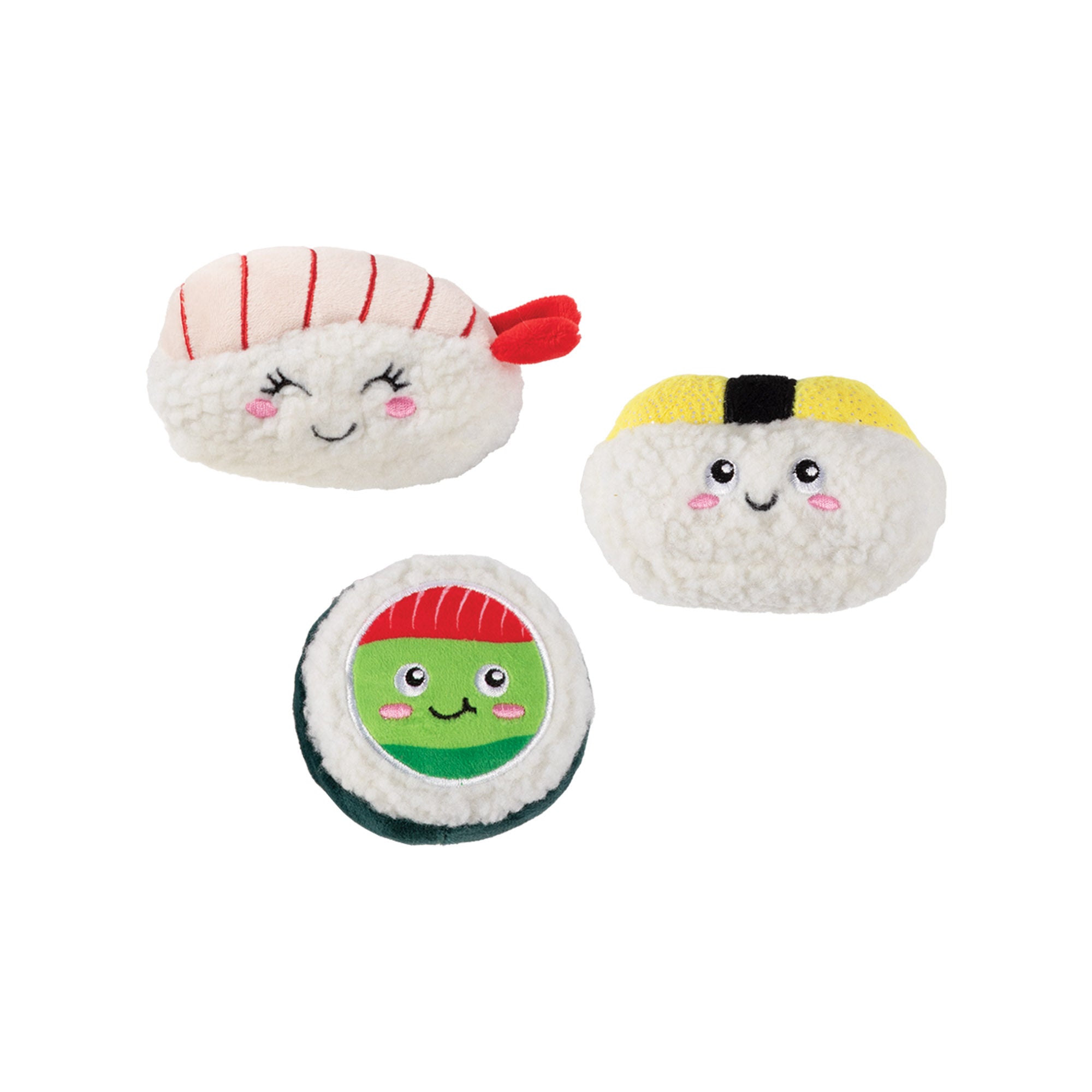 Rice To Meet You 3pc Mini Plush Dog Toy Set
