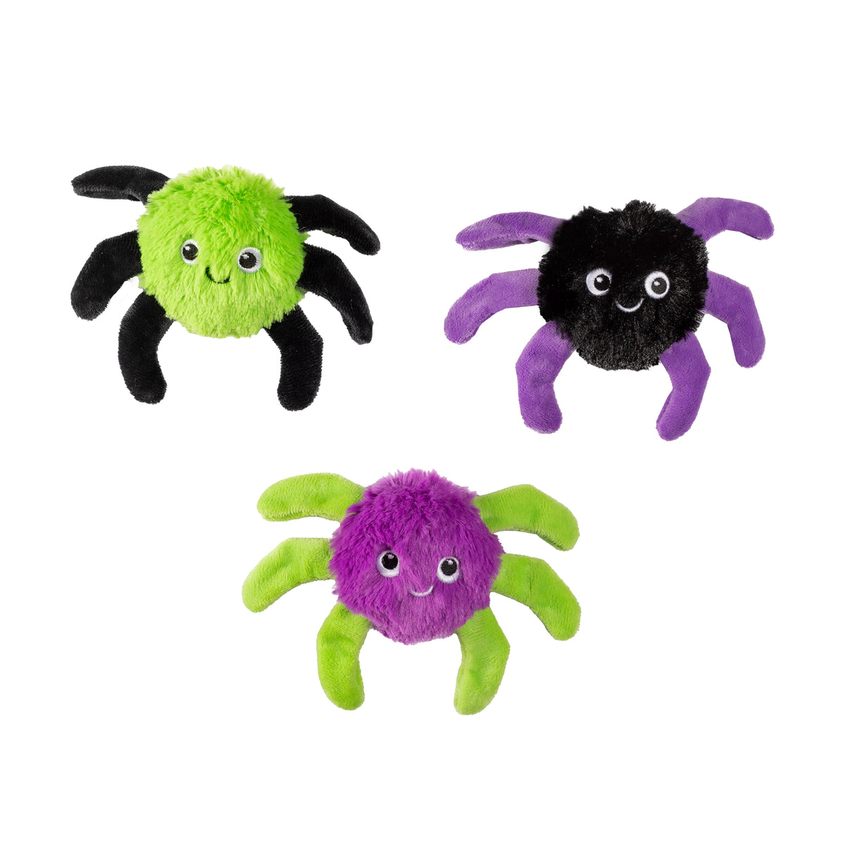 Webbed In Mischief 3pc Mini Plush Dog Toy Set
