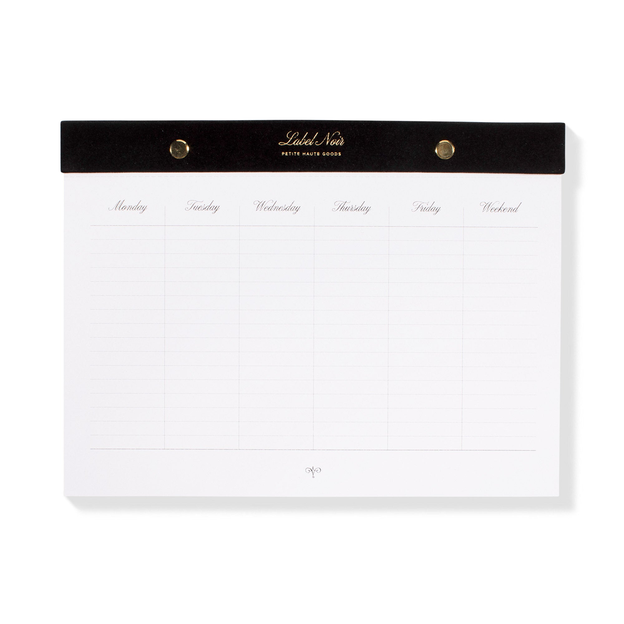 Noir Weekly Desk Pad