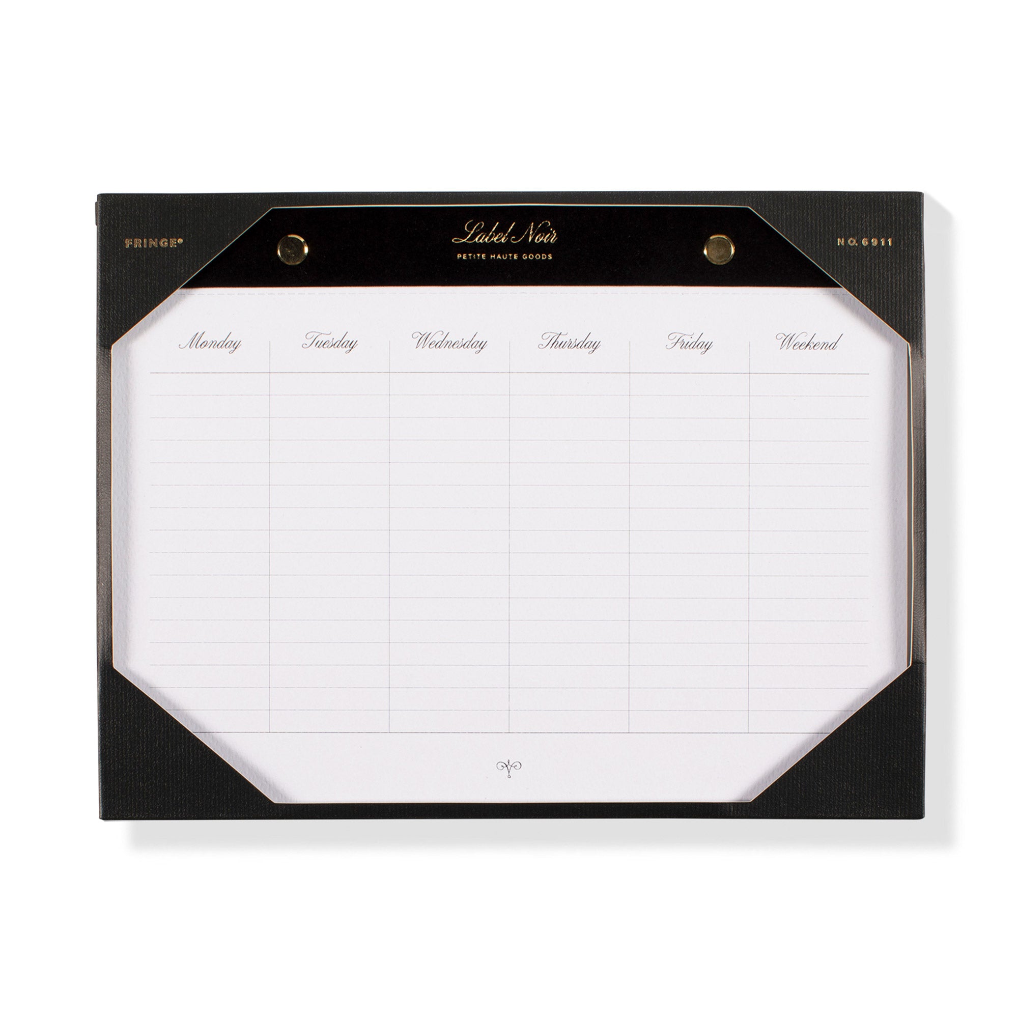 Noir Weekly Desk Pad
