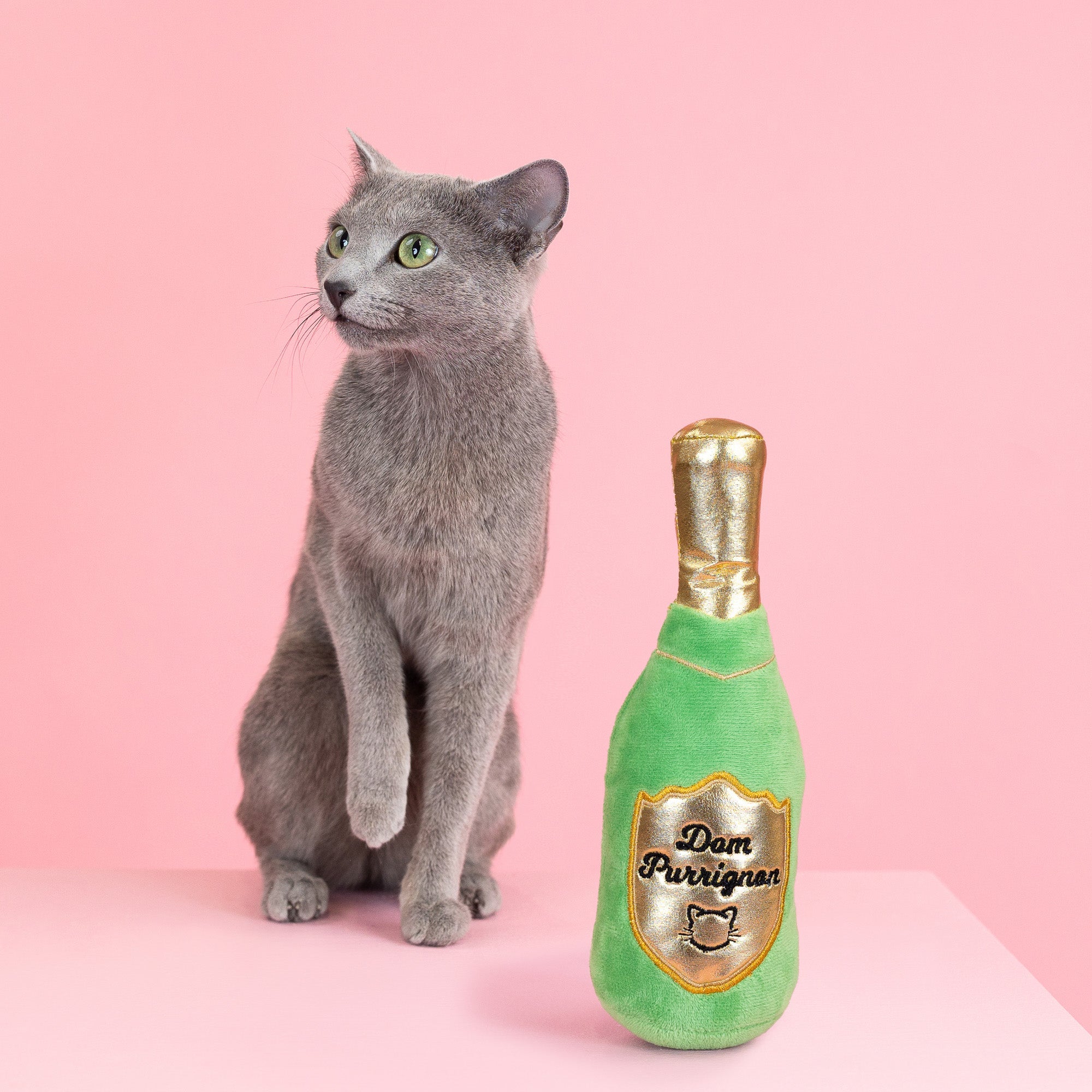 Dom Purrignon Plush Kicker Cat Toy