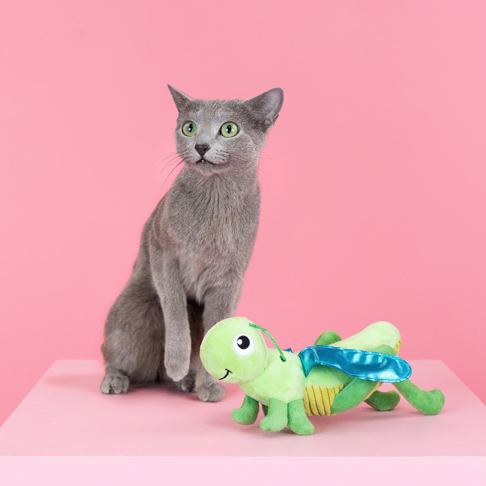 Hop On By Plush Kicker Cat Toy
