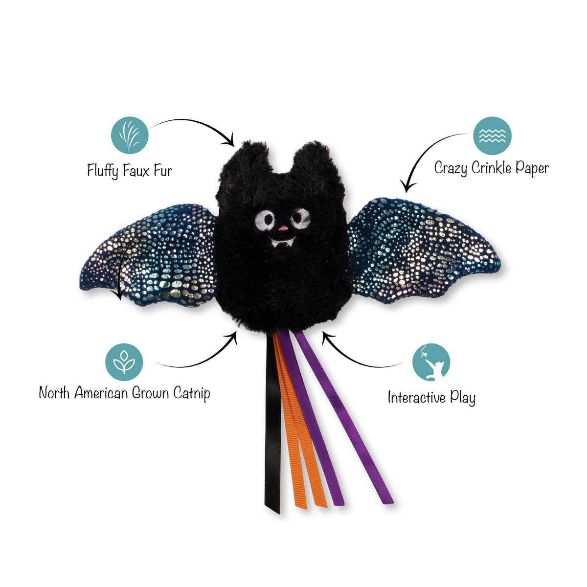Let's Wing It Plush Kicker Cat Toy
