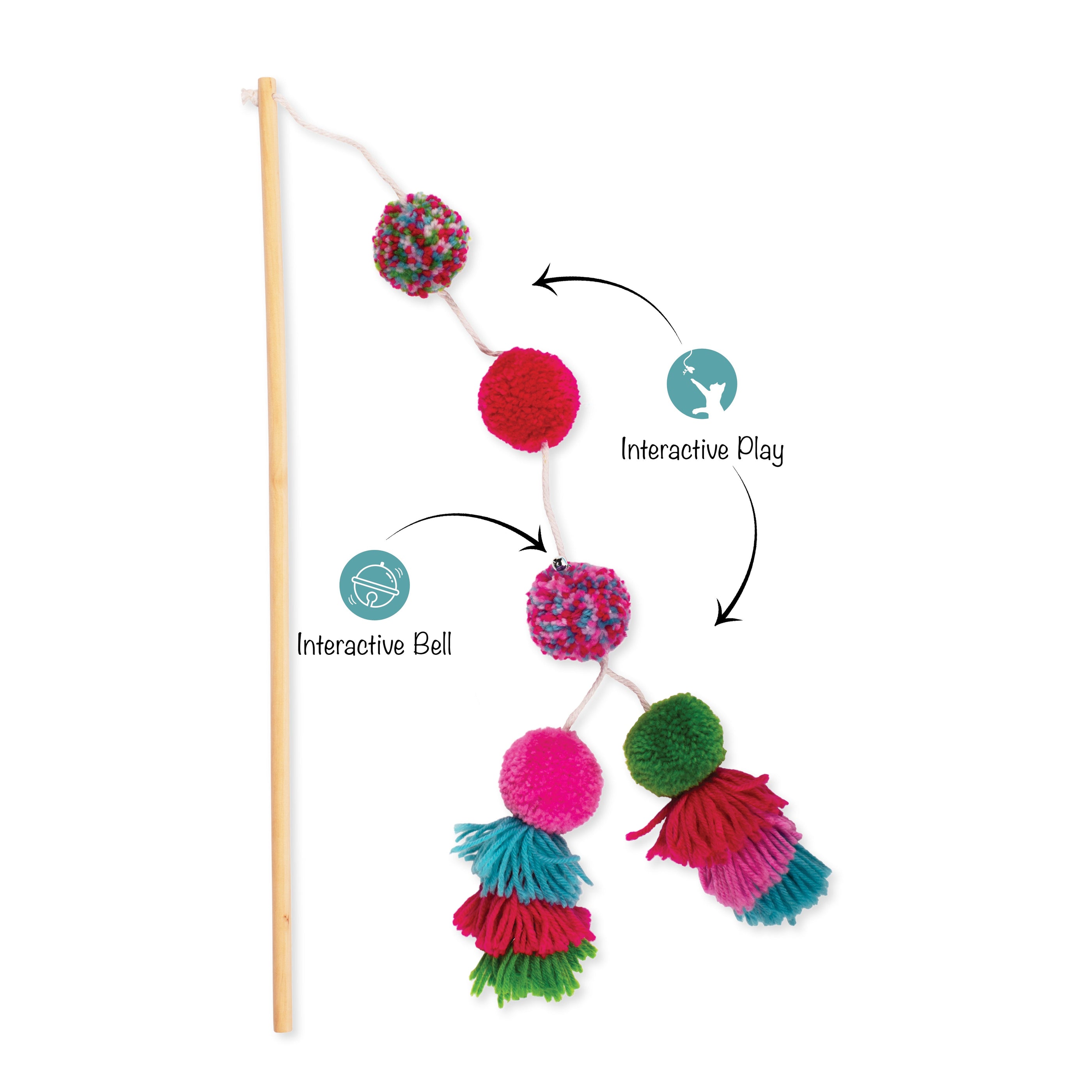 Shake Your Pom Pom Teaser Cat Toy