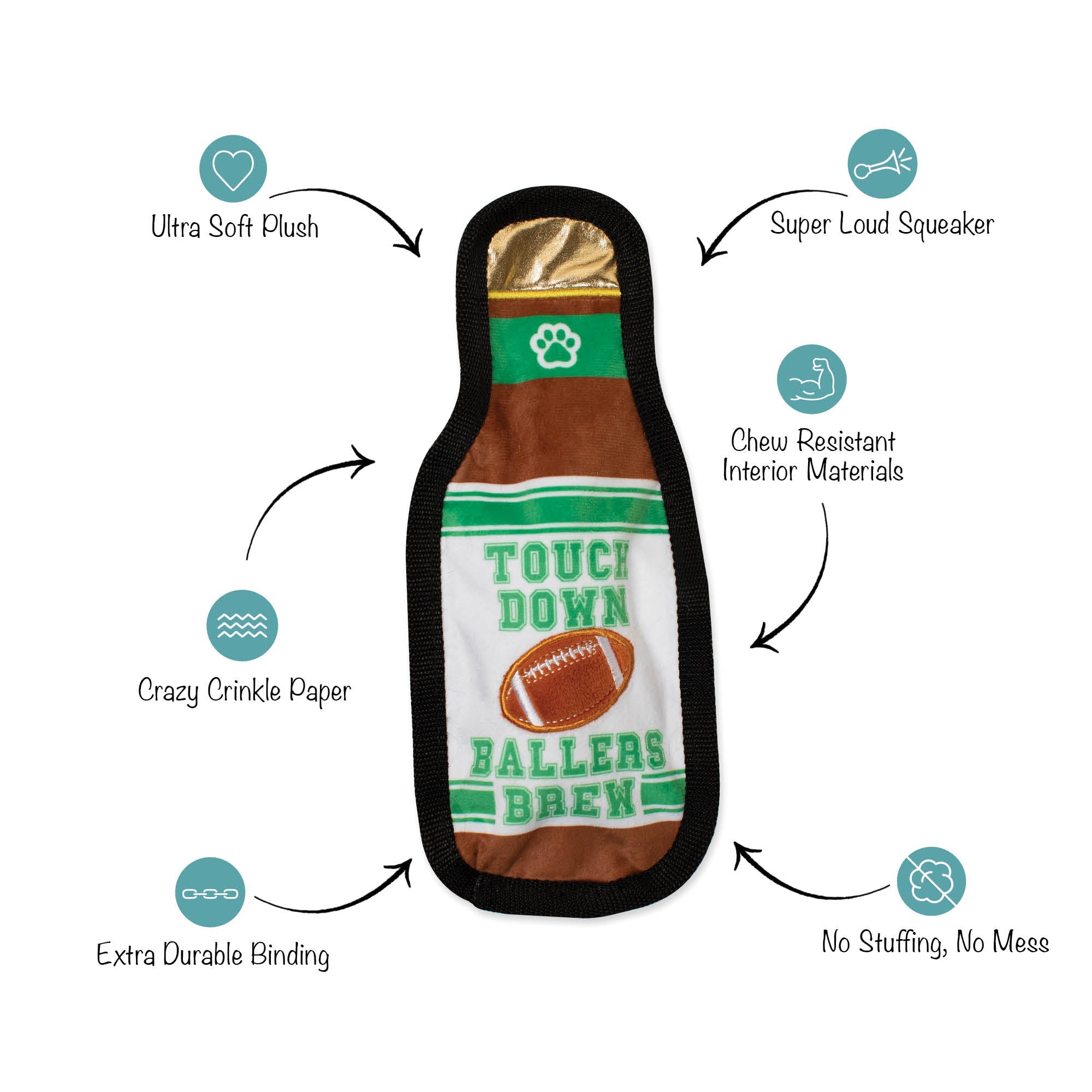 Tailgates And Touchdowns Durable Dog Toy