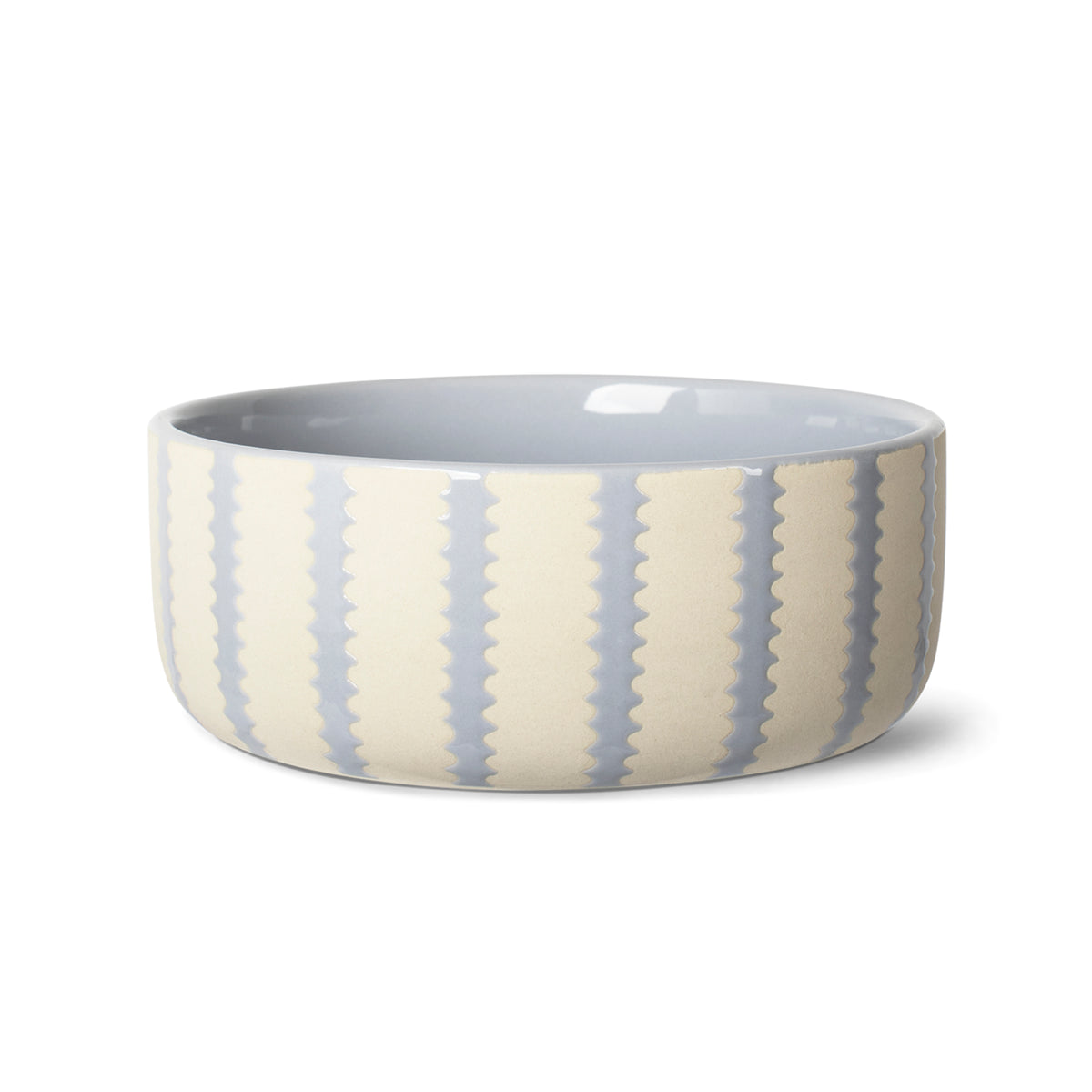 Rounded Scallop Powder Blue Medium Dog Bowl