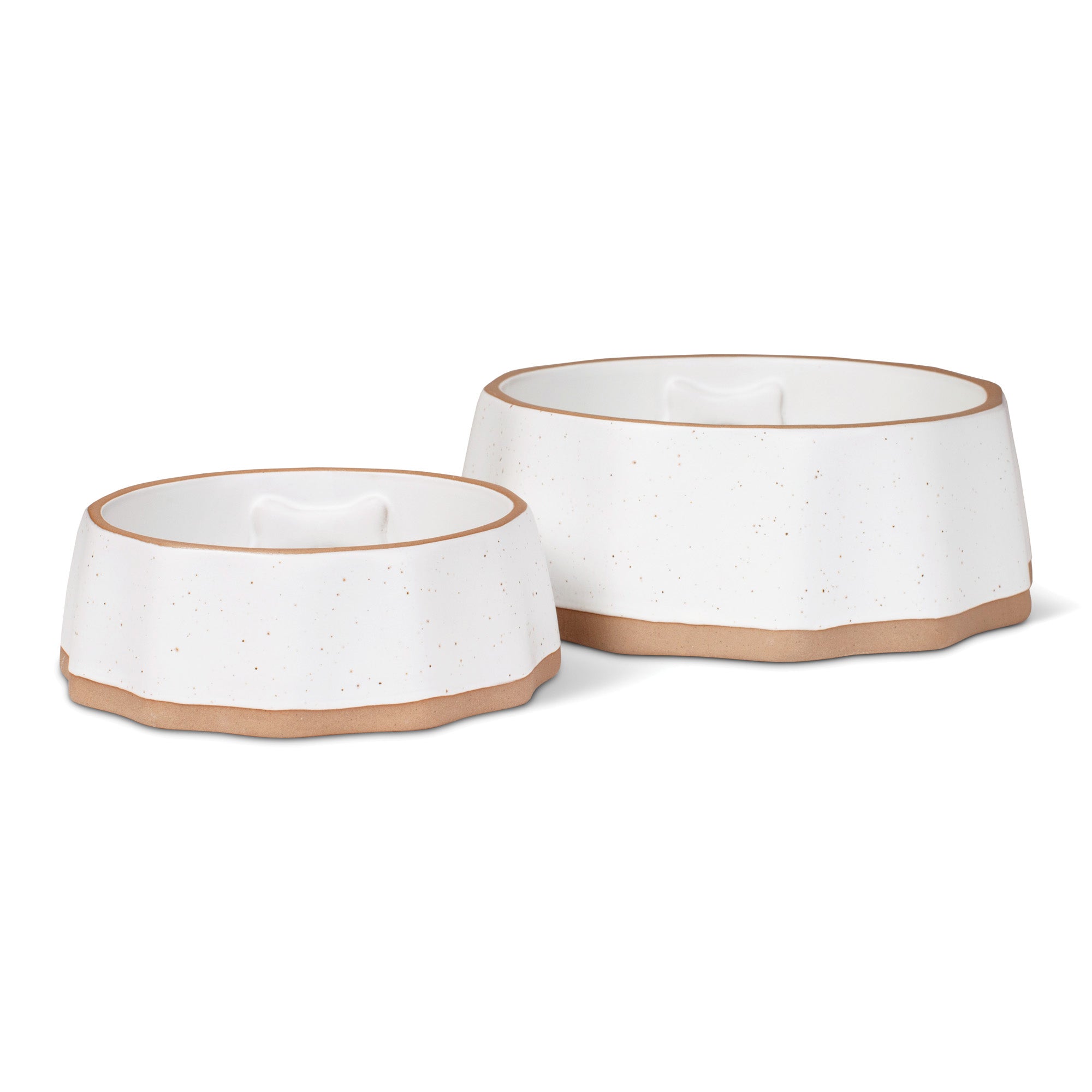 Speckled Bone Medium Dog Bowl