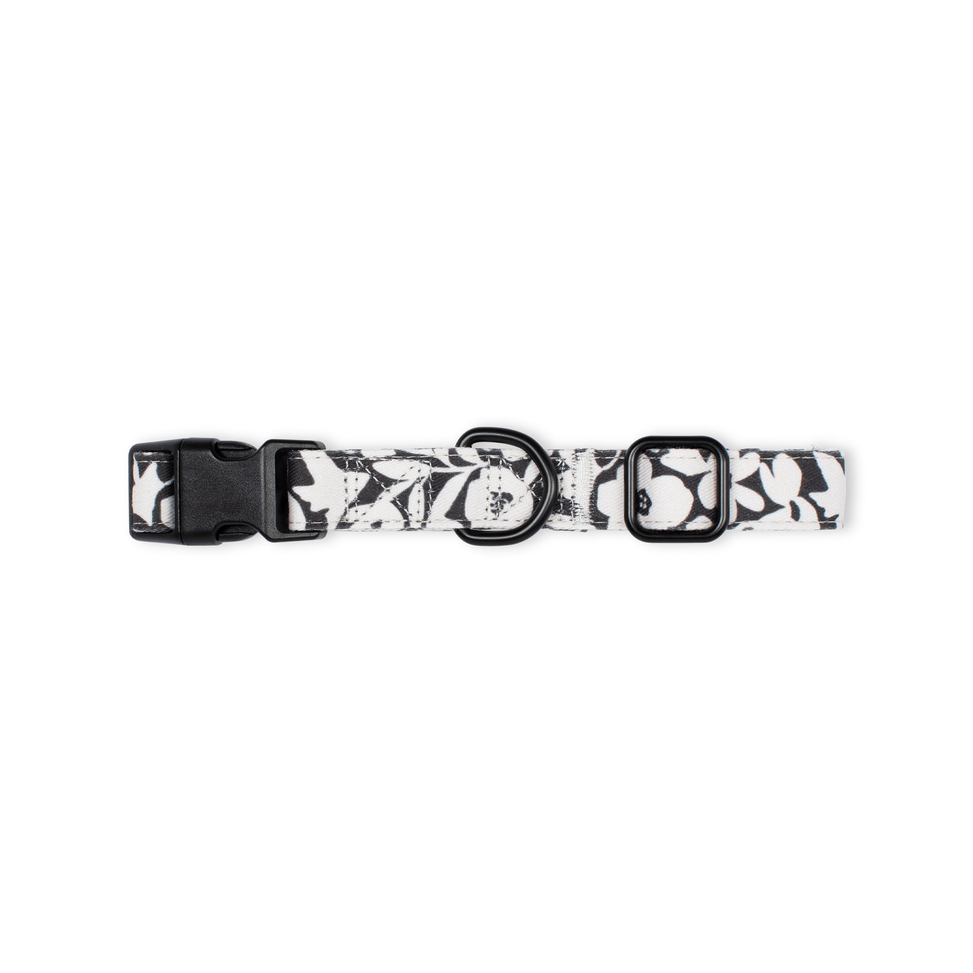 Charcoal Floral Dog Collar
