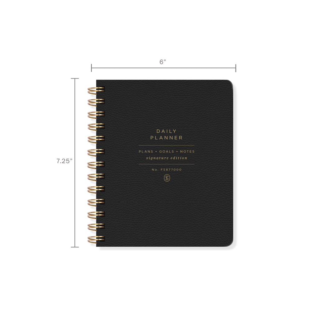Standard Black Non-Dated Daily Planner