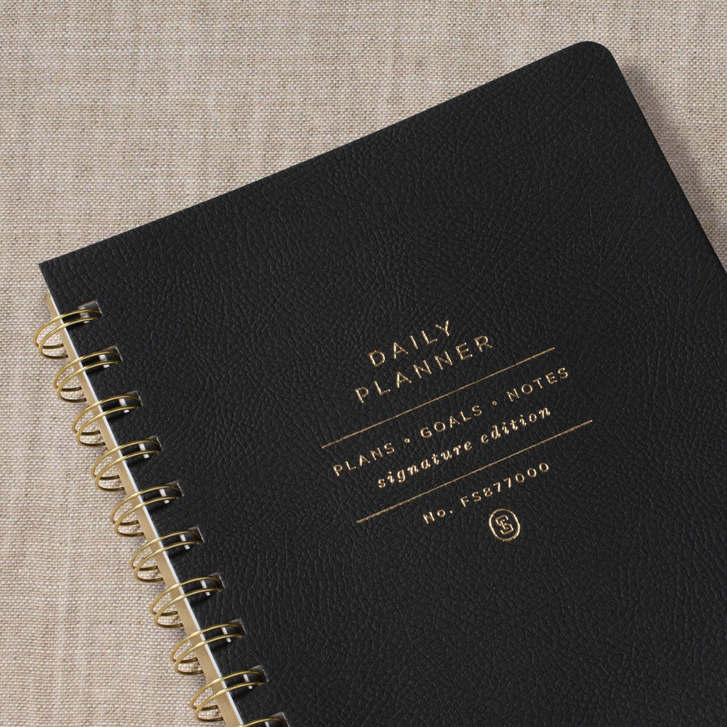 Standard Black Non-Dated Daily Planner
