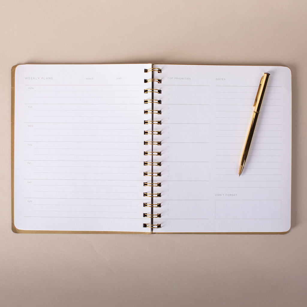 Standard Cognac Non-Dated Weekly Planner