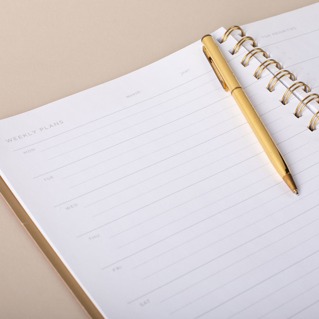 Standard Cognac Non-Dated Weekly Planner
