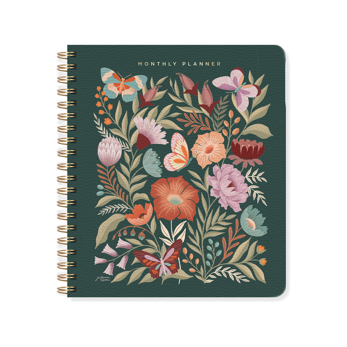 Jt Flowers Non-Dated Monthly Planner