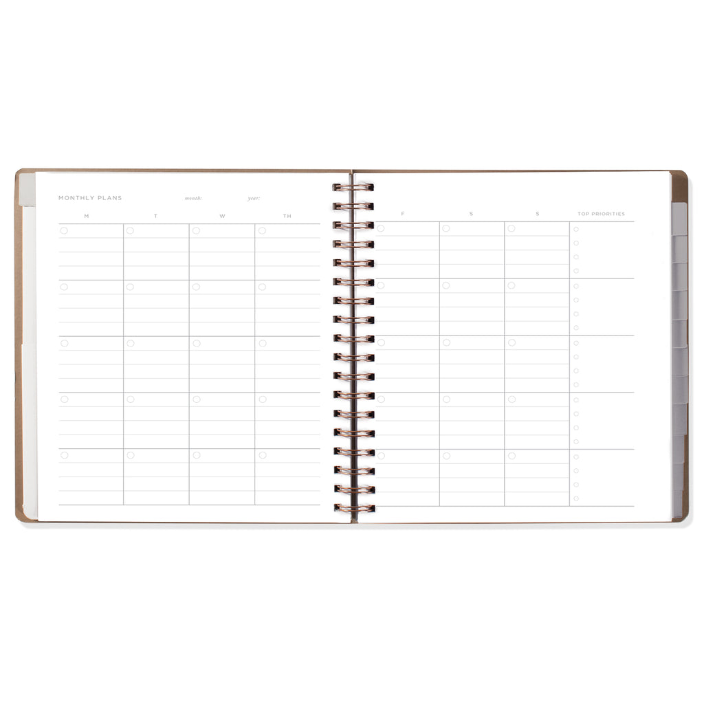 Jt Flowers Non-Dated Monthly Planner