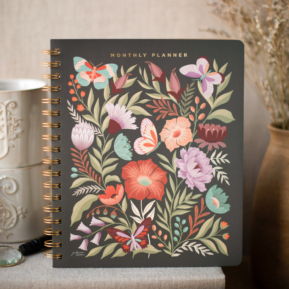 JT Flowers Non-Dated Monthly Planner