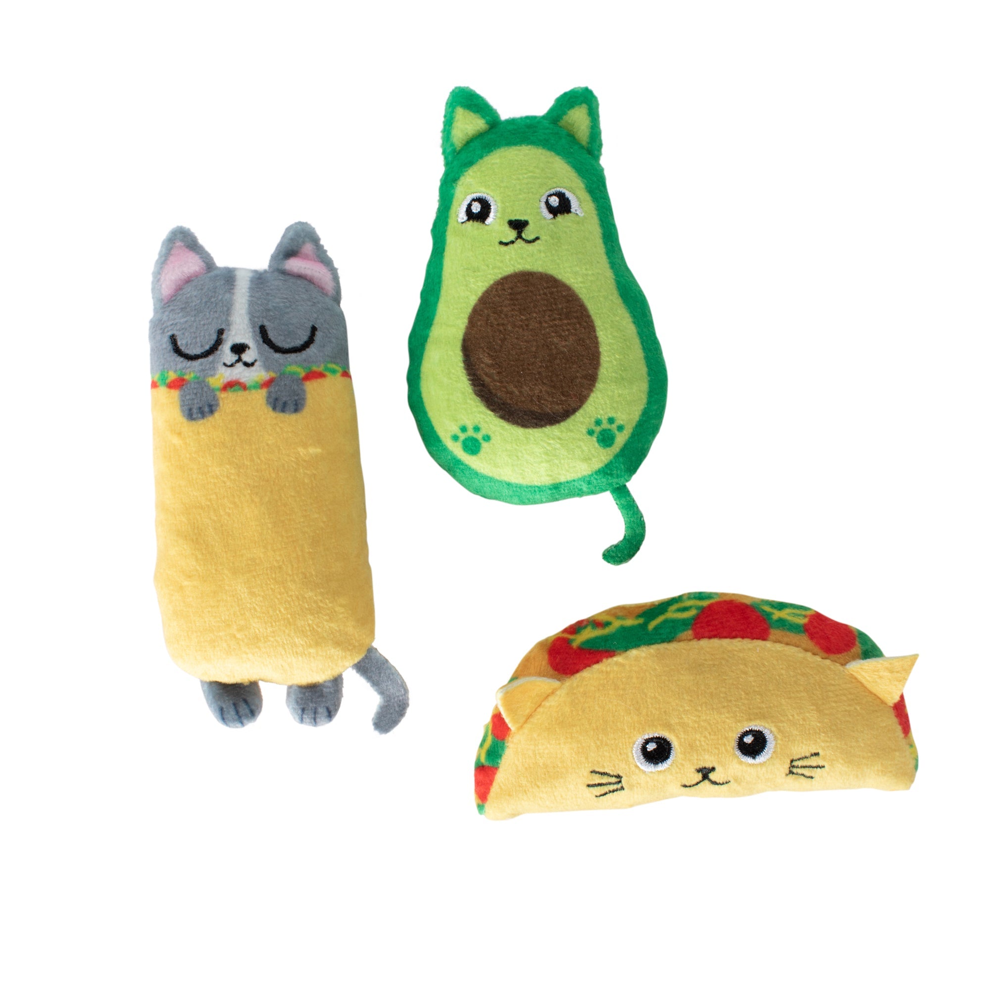 Kitty Cravings 3pc Mini Plush Cat Toy Set