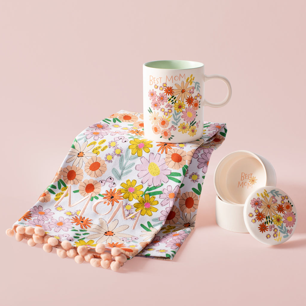 Best Mom Floral Mug