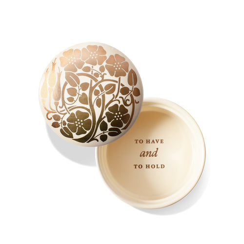 Deco Floral Round Trinket Box
