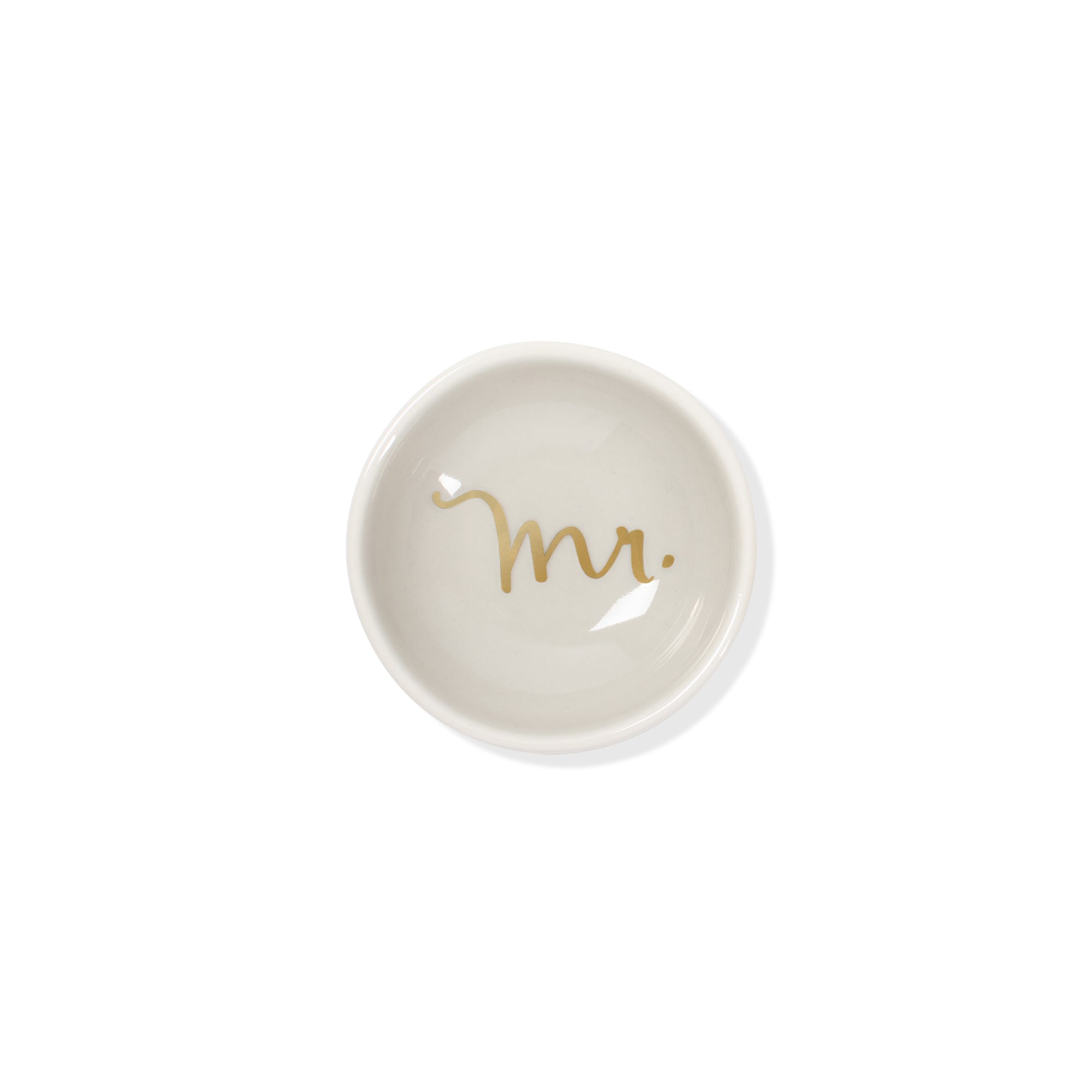Mr & Mrs Round Trinket Dish Set