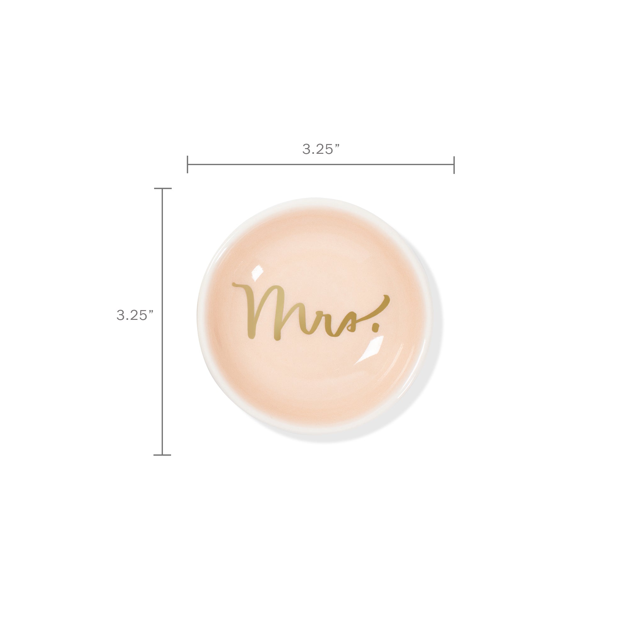 Mr & Mrs Round Trinket Dish Set