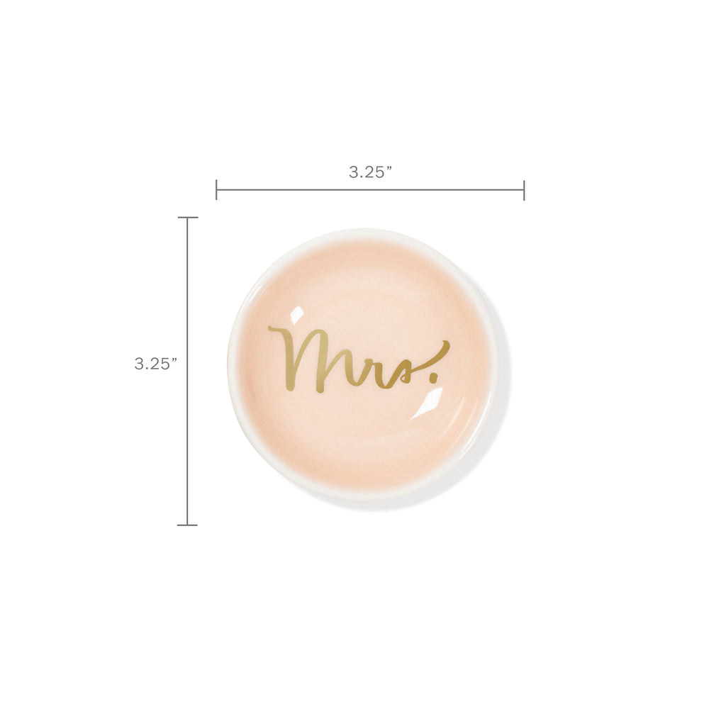 Mr & Mrs Round Trinket Dish Set