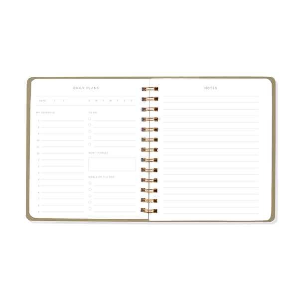 STANDARD BLACK NONDATED DAILY PLANNER Fringe Studio
