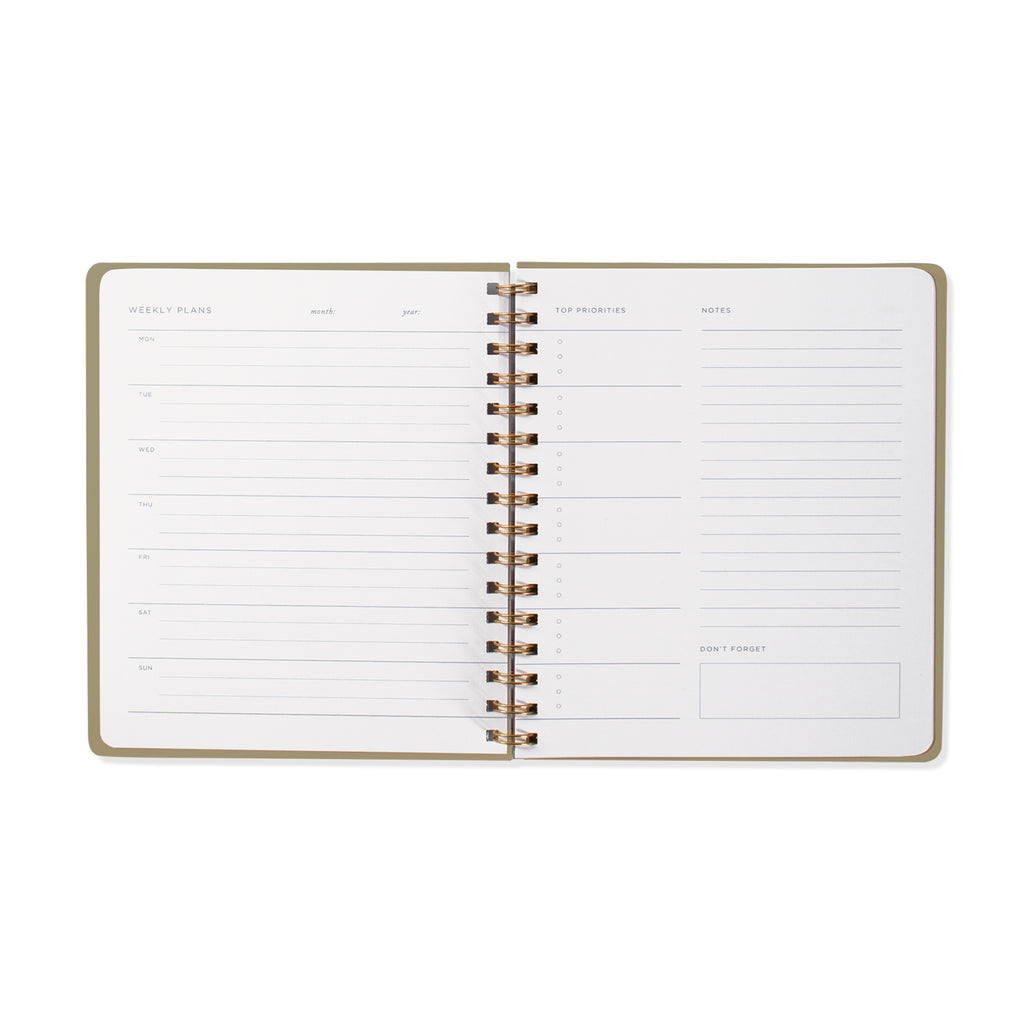 Standard Cognac Non-Dated Weekly Planner
