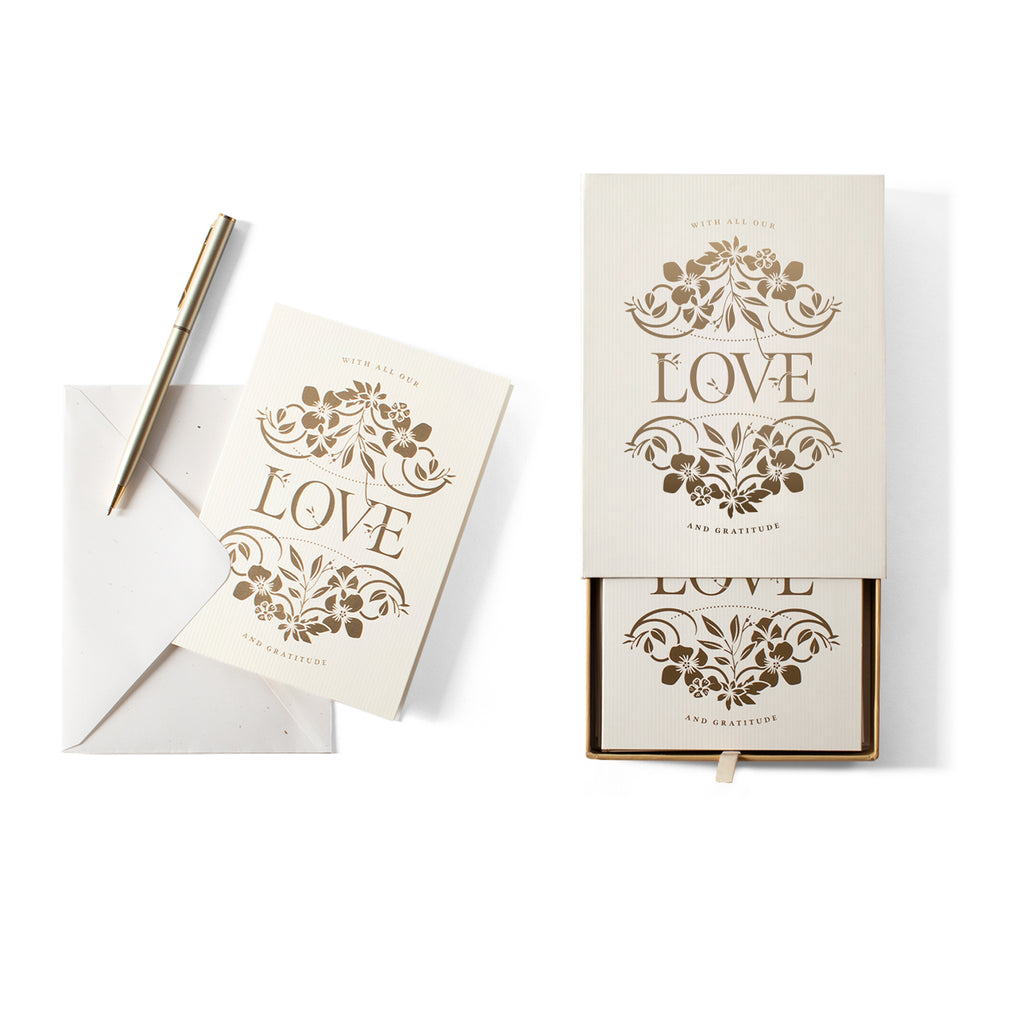 Deco Floral Love Notecard Set