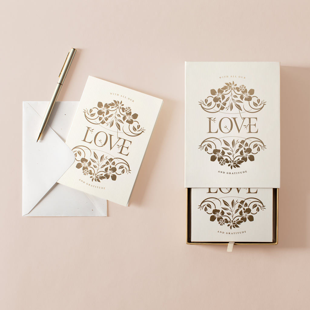 Deco Floral Love Notecard Set