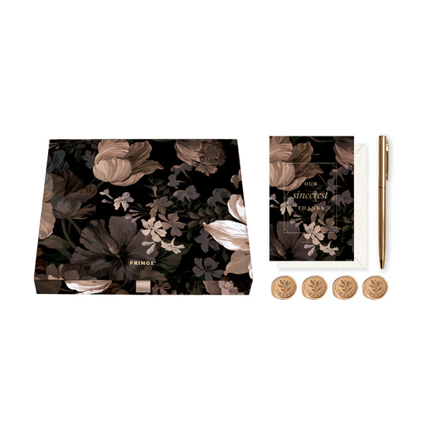 DARK ROSE GARDEN STATIONERY SET Fringe Studio