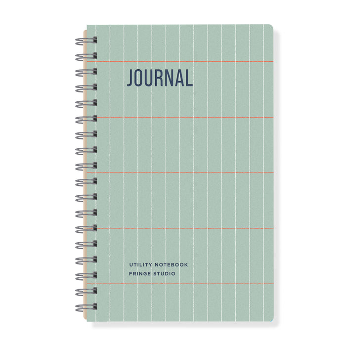 UTILITY SAGE GRID PAPERBACK SPIRAL JOURNAL