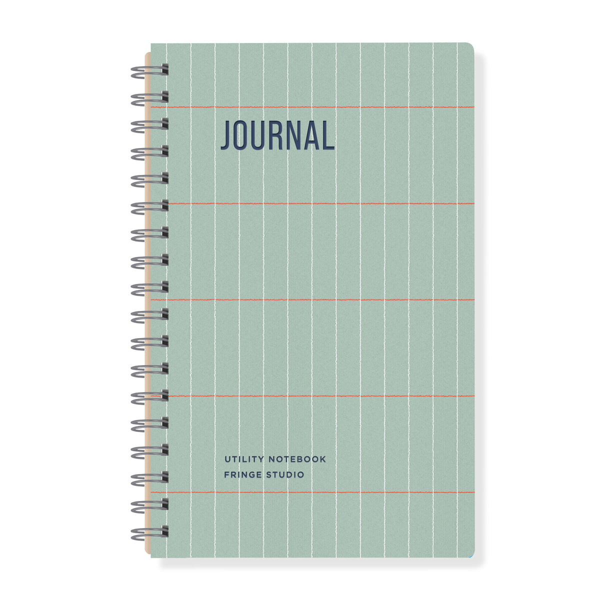 Utility Sage Grid Paperback Spiral Journal