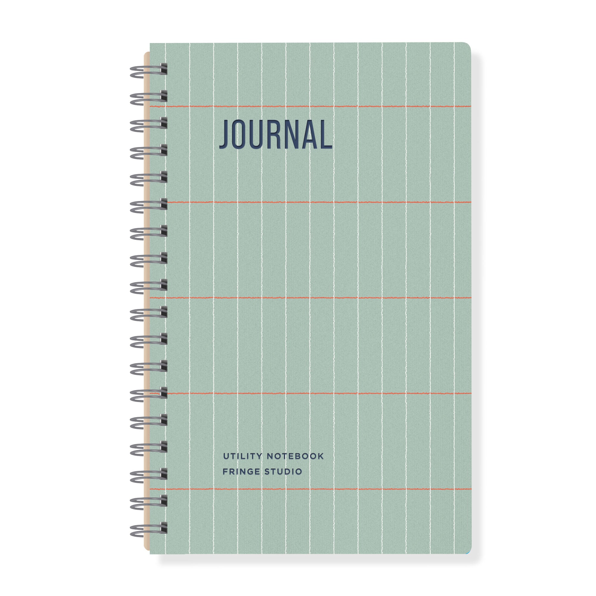 Utility Sage Grid Paperback Spiral Journal