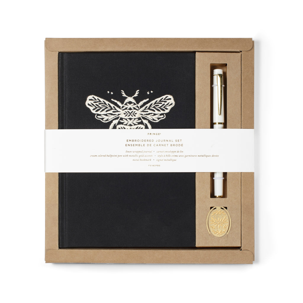 JT EMBROIDERED BEE JOURNAL SET