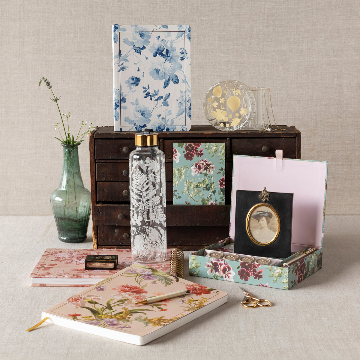 Fleur Found Botanicals Glass Hydration Bottle
