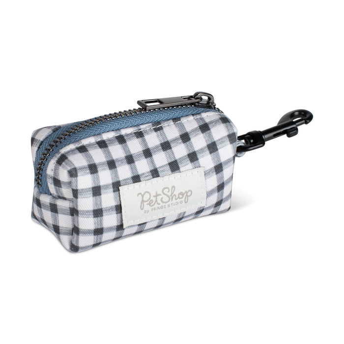 Painted Gingham Waste Bag Holder