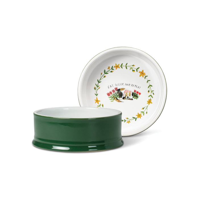 Ms Eat, Sleep, Nap Forest Small Dog Bowl