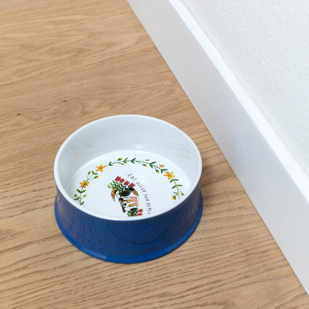 Ms Eat, Sleep, Nap Medium Dog Bowl
