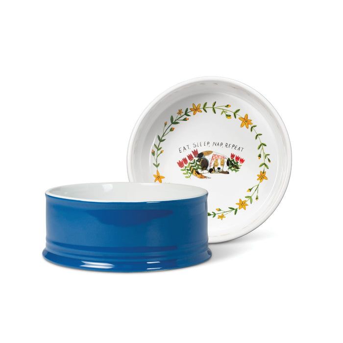 Ms Eat, Sleep, Nap Medium Dog Bowl
