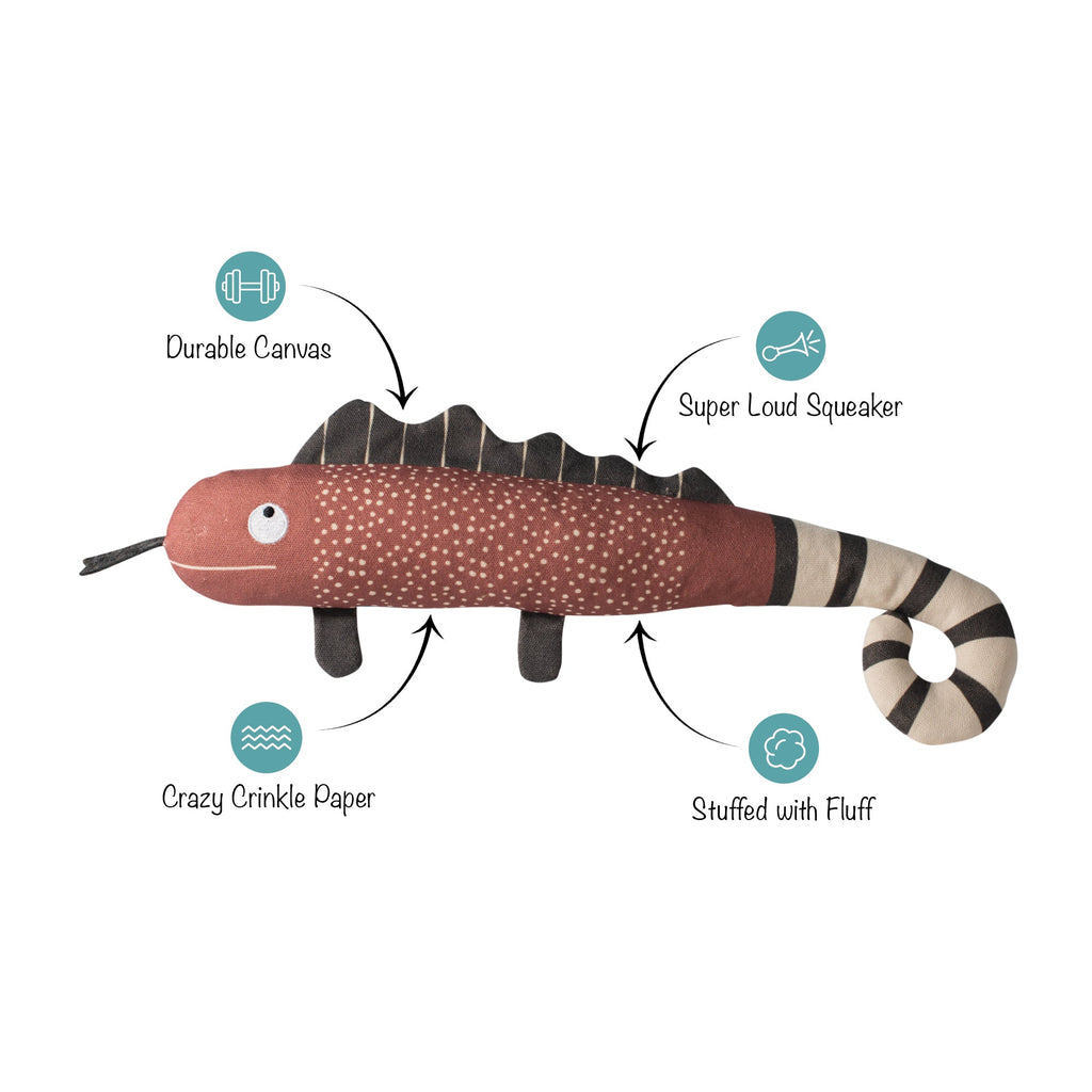 One In A Chameleon Canvas Dog Toy