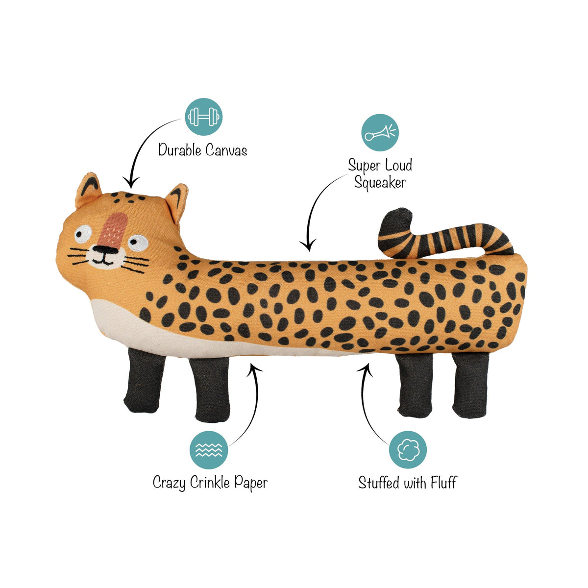 I'Ve Been Spotted Canvas Dog Toy