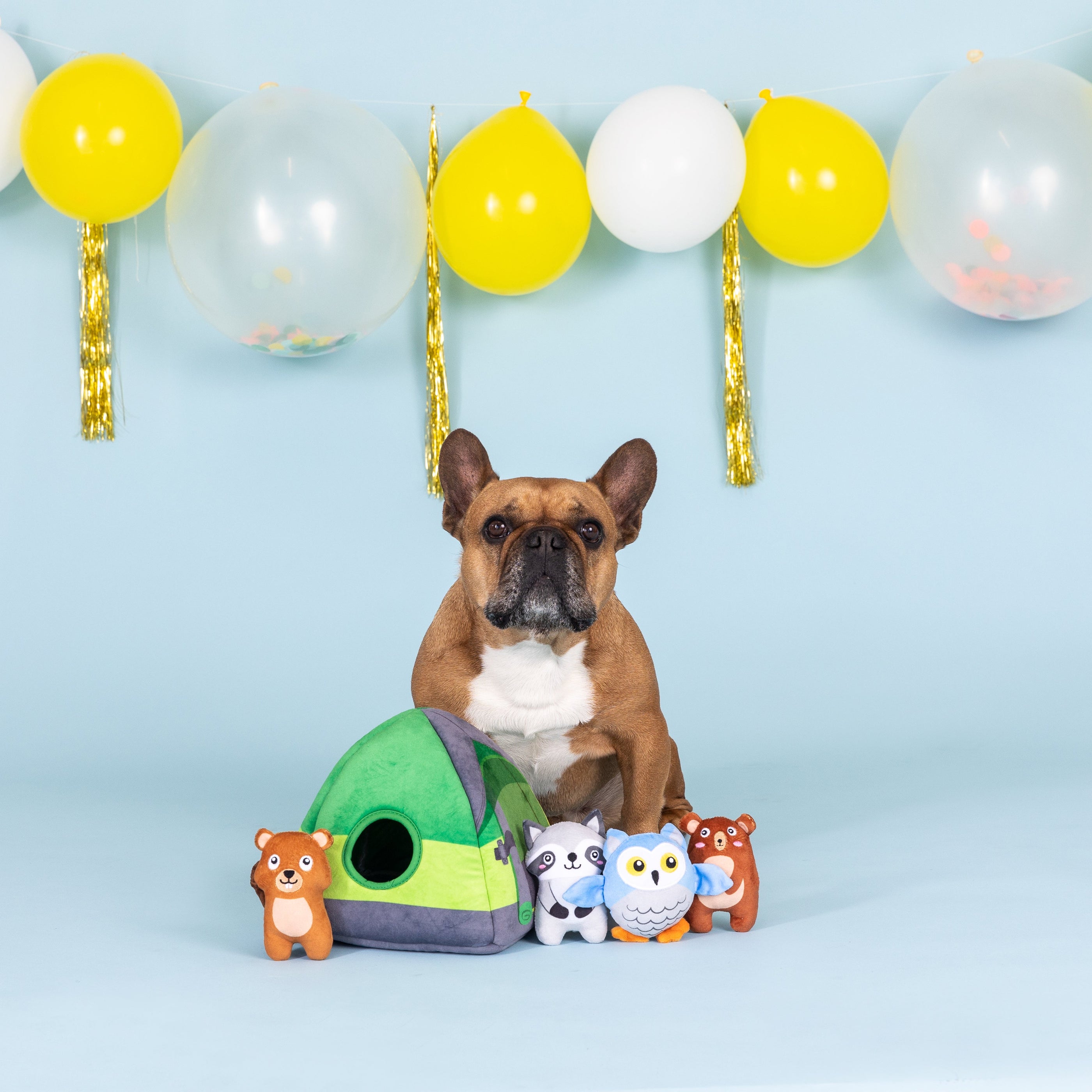 Happy Campers Burrow Plush Dog Toy
